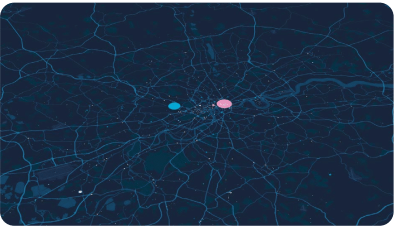 Traditional way IP geolocation providers place IP addresses throughout a city